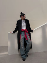 (UNISEX) スーパーメゾンロングブーツカットデニム