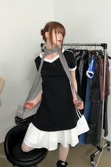 V NECK LINE OPS (BLACK)