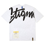 23 タグオーバーサイズTシャツ / 23 TAG OVERSIZED T-SHIRTS WHITE MELANGE / BLACK