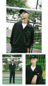 DAKYAM 2023 A/W フットボールパターンサッカールーズクールドライスポーツシャツ