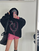 [UNISEX] Heart bunny oversized hoodie