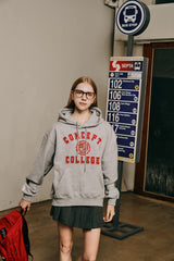 クラシックビッグロゴパーカ・グレー［ユニセックス］/ Classic Big Logo Unisex Gray Hoodie