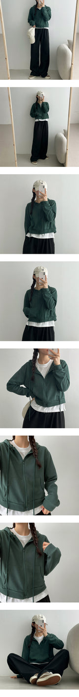 ロンパースバンクロップドフードジップアップ / Romper van Cropped Hood Zip-Up