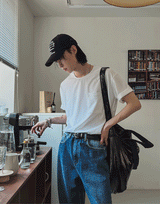 ポケットサマーUネックTシャツ (4 color)
