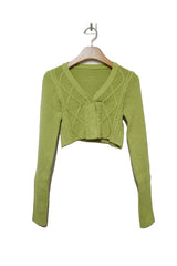 アンダーツイストニットカーディガン/Under Twisted Knit Cardigan (4 colors)