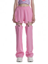 カットアウトスウェットパンツ / 0 9 cut out sweatpants - PINK