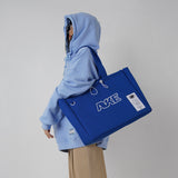 A LABEL CANVAS BAG (blue!)