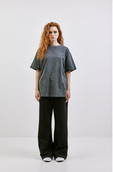セミブーツカット ワイド ピンタック スウェットパンツ /  CHARMS SEMI BOOTCUT WIDE PINTUCK SWEAT PANT BK
