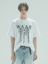 M フラワーTシャツ / T1012 M FLOWER T-SHIRT_WHITE
