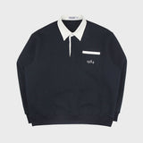 OLYMPIAD COLLAR SWEATSHIRT (NAVY) (6675322994806)