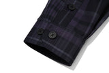 ブレンドチェックシャツS96/Blend Check Shirt S96 Purple