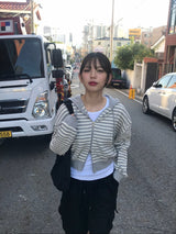 カミラストライプジップアップ