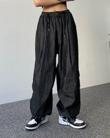 バルーンストリングデニムパンツ/Balloon string denim pants (6623658803318)