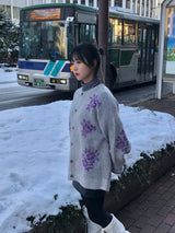 Snow blossom cardigan