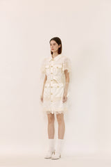 Lace shirt dress
