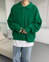 ウォーマーバルーンカラーカーディガン / AZ Warmer Balloon Collar Cardigan (7 colors)