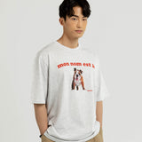 K プリントショースリーブTシャツ / K PRINTING SHORT-SLEEVED T-WHITE MELANGE