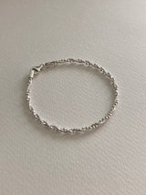 [92.5silver] flower chain bracelet