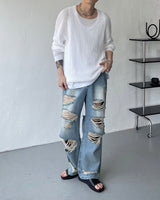 SOオーバーヴィンテージデニムパンツ / SO Over Vintage Denim Pants (Blue)