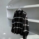 LMN Saint Checkered Semi Zip-Up Knitwear (3 colors)