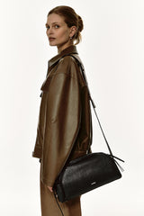 Lizard Shoulder bag_Black