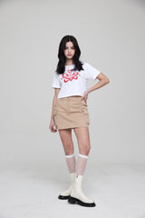 2フューリアスクラブクロップTシャツ / 2 FURIOUS CLUB CROP T-SHIRT WHITE