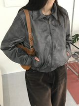 Arcti leather blouson jacket