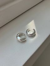 [92.5silver] クラックワンタッチピアス