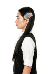 VELVET ROSE PIN / BLUE