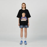BABY FACE STUDY BOY SHORT SLEEVE T-SHIRT BLACK