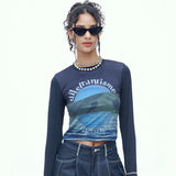 ムーンウォーマー グラフィック クロップ Tシャツ / MOON WARMER GRAPHIC CROP T
