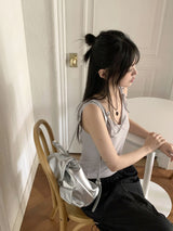 Tople Two-Pocket Leather Mini Backpack
