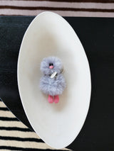 Cosymosy Mini Bird Keyring - Blue Gray