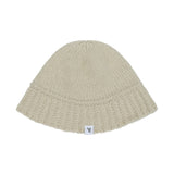 Monogram Label Wool Knit Bucket Hat Beige