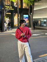 コットンワンタックバンドウエストワイドパンツ / Cotton One Tuck Banded Waist Wide Pants (7 colors)