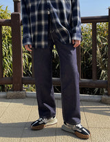 +5cm White Stitch Denim Pants (4005) (6697634660470)
