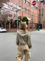 ディングデニムスリットワイドカーゴパンツ / Ding denim slit wide cargo pants