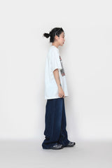 ビゾスナップワイドデニムパンツ