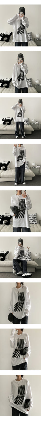SB オーバーサイズ フィット ロングスリーブ Tシャツ