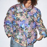 ソーラーボールフラワーフレイムリバーシブルダウンジャケット/SOLARBALL FLOWER FLAME REVERSIBLE PUFFER LEMON