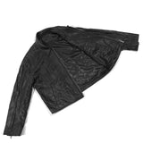 WRINKLE LEATHER SINGLE JACKET BLACK