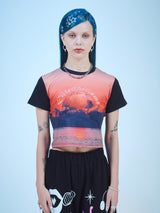レッドムーンクロップTシャツ / RED MOON CROP T