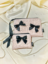 グロッシーオーガンザリボンジップポーチ (SET