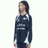 スポーツフットボールジャージTシャツ / SPORTS FOOTBALL JERSEY T SHIRT (BK)