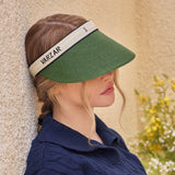 Organic band paper sun visor White