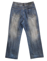 No.0441 GVN UQ washing wide denim PT