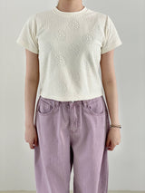Flower daisy cropped t