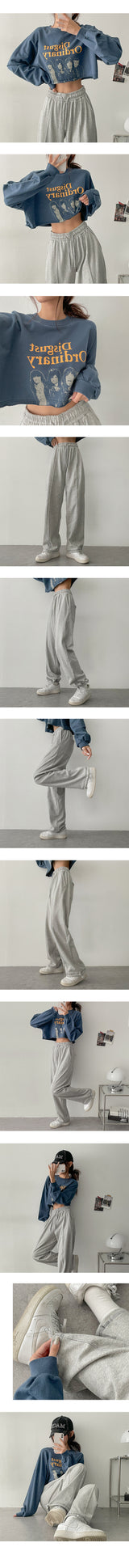 Oddy Cutting Cropped Sweatshirt