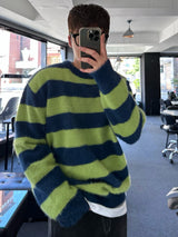 [premium] angora stripe knit