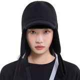 EAR FLAP CAP BLACK